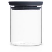 Brabantia glass jar with grey lid, 0.6 litres