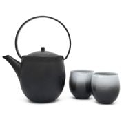Bredemeijer Sendai tetera de hierro fundido 1.2 l + 2 tazas de porcelana en caja de regalo