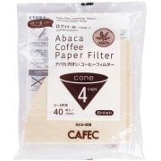 CAFEC ABACA Cone-Shaped filtre à café 4 tasses, marron 40 pcs