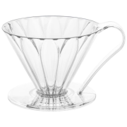 CAFEC Tritan Cone Shaped Flower Dripper 1 Cup, Clear