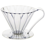 CAFEC Tritan Cone Shaped Flower Dripper 4 Cups, Clear