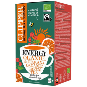 Clipper Organic Green Tea Energy Orange & Guarana 20 bolsas de té