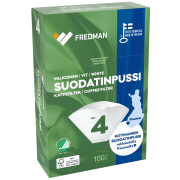 Fredman filtre à café blanc No 4, 100 pcs