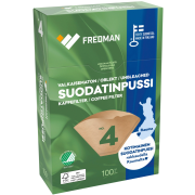 Fredman Coffee Filter No 4 Unbleached, 100 pcs