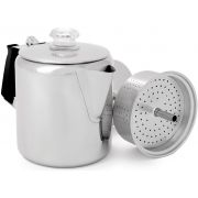 GSI Outdoors Glacier Stainless Percolator With Silicon Handle, 6 tazas