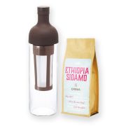 Hario Filter-In Cold Brew marron 650 ml + Crema Ethiopia Sidamo 250 g