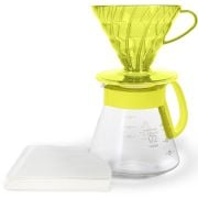 Hario V60 Dripper & Server Set Taille 02, Sunflower Yellow