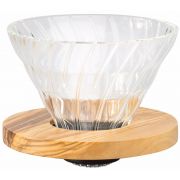 Hario Olive Wood V60 Glass Dripper Size 02