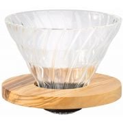 Hario Olive Wood V60 02 cafetera de goteo en vidrio