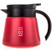 Hario V60 Insulated Stainless Steel Server taille 02 600 ml, rouge