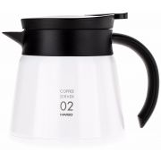 Hario V60 Insulated Stainless Steel Server taille 02 600 ml, blanc