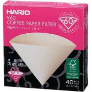 Hario V60 Misarashi taille 01 filtres à café en papier marron, boîte de 40 pièces