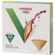Hario V60 Misarashi taille 02 filtres à café en papier marron, boîte de 40 pièces