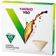 Hario V60 Misarashi Size 03 Brown Coffee Paper Filters 40 pcs Box