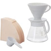 Hario V60-02 Ceramic Dripper Set 600 ml, White