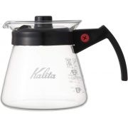 Kalita Glass Server N jarra de café 300 ml, mango negro