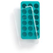 Lékué Round Ice Cube Tray With Lid, Turquoise