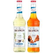 Monin Sugar Free Vanille 700 ml + Sugar Free Caramel 700 ml