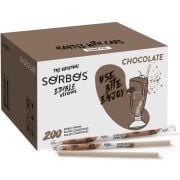 Sorbos Edible Drinking Straw, Chocolate 200 pcs