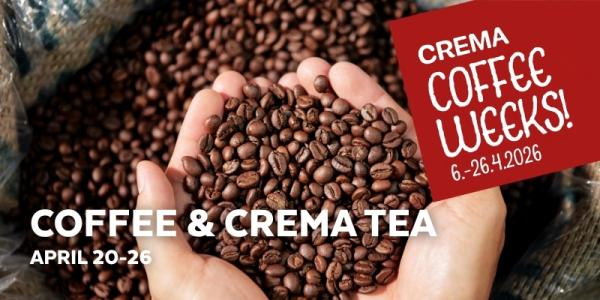 All coffees and Crema teas on sale this week!