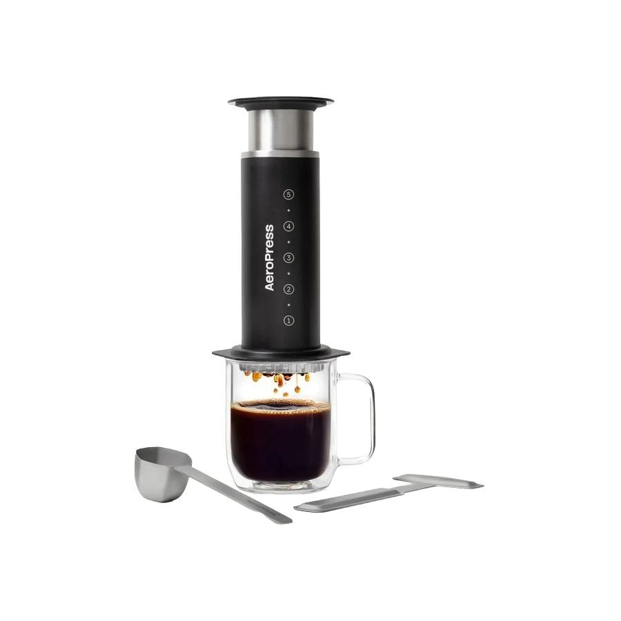 Aeropress Steel Coffee Maker, Black
