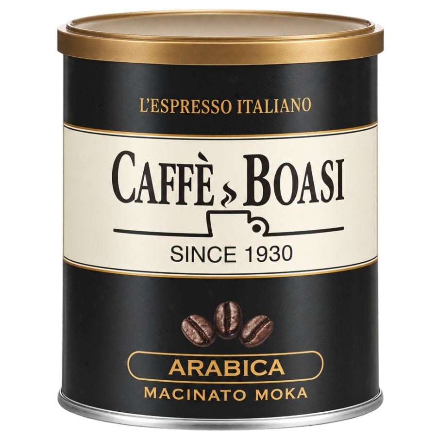 Caffè Boasi 100% Arabica Ground Coffee 250 g Tin