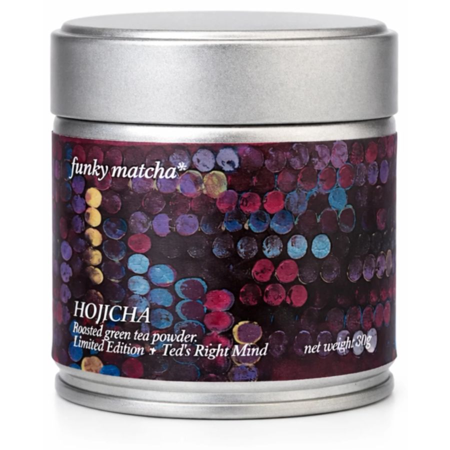 Funky Matcha Roasted Hojicha Powder Tedsrightmind Limited Edition 30 g Tin