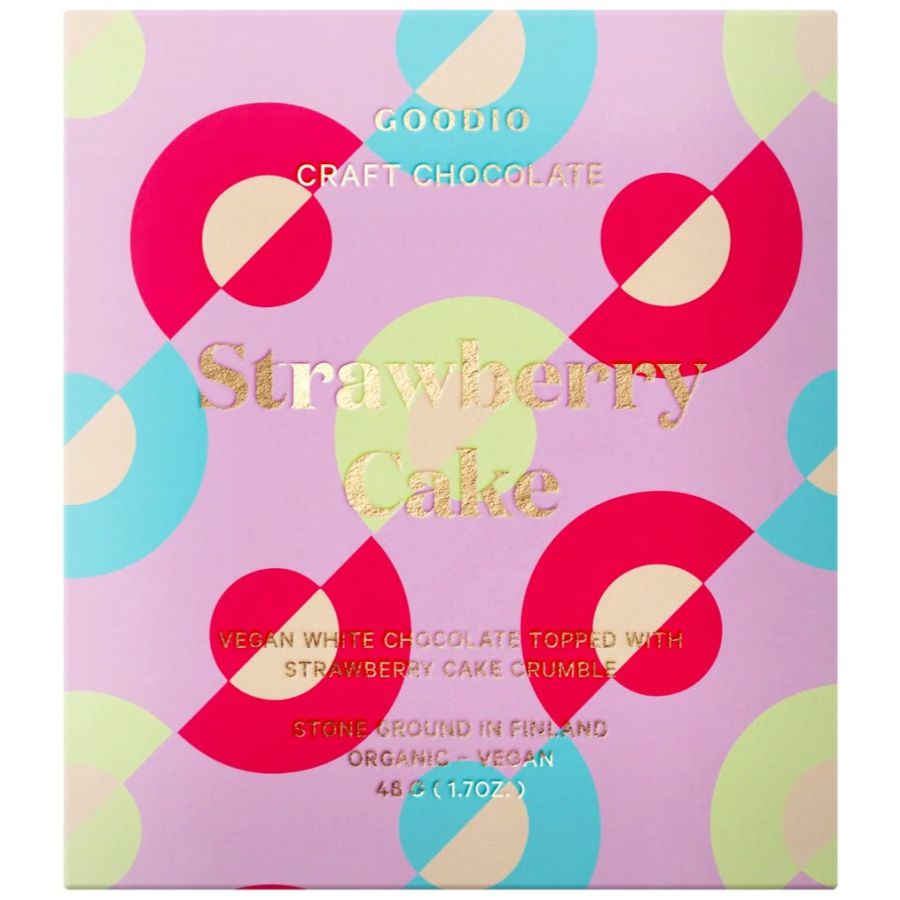 Goodio Strawberry Cake Organic White Chocolate 48 g