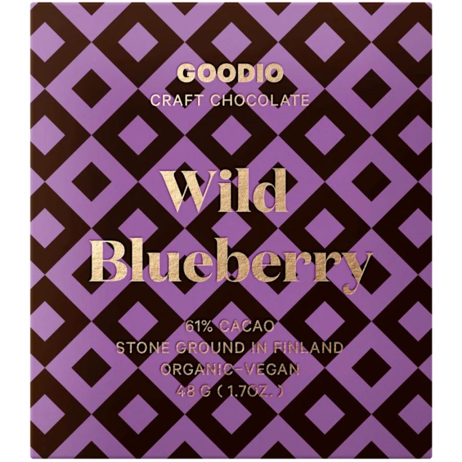 Goodio Wild Blueberry Organic Chocolate 61%, 48 g