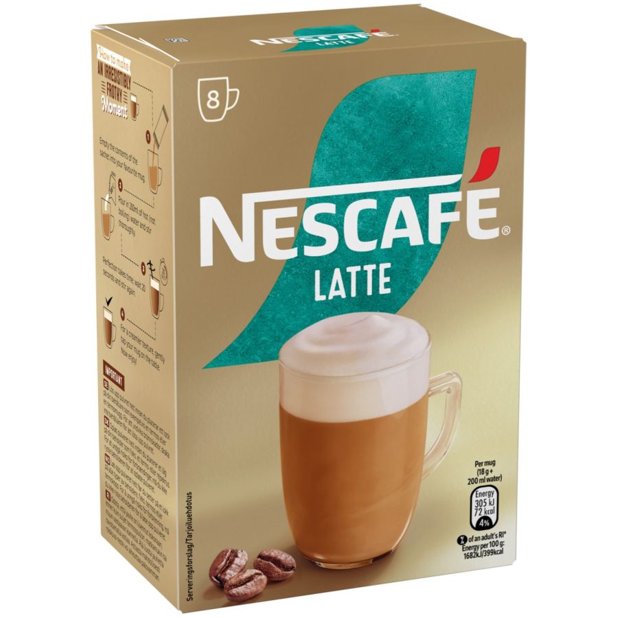 Nescafé Latte Instant Coffee 8 x 18 g