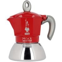 Bialetti Moka Induction Red Stovetop Espresso Maker, 2 Cups
